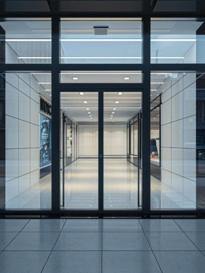 Commercial auto door systems installed by Ovens & Murray Glass in Wangaratta