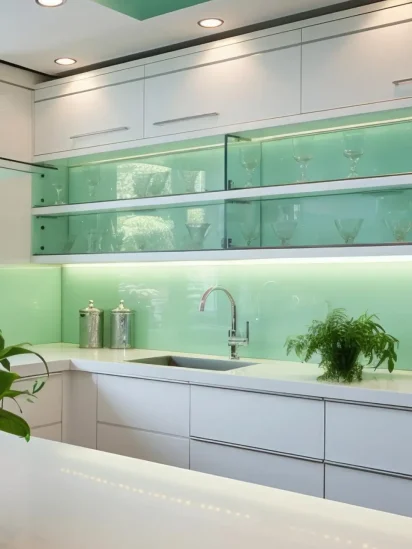 Custom glass splashbacks for kitchen in Yarrawonga