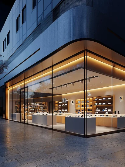 Glass shopfront in Chiltern commercial property